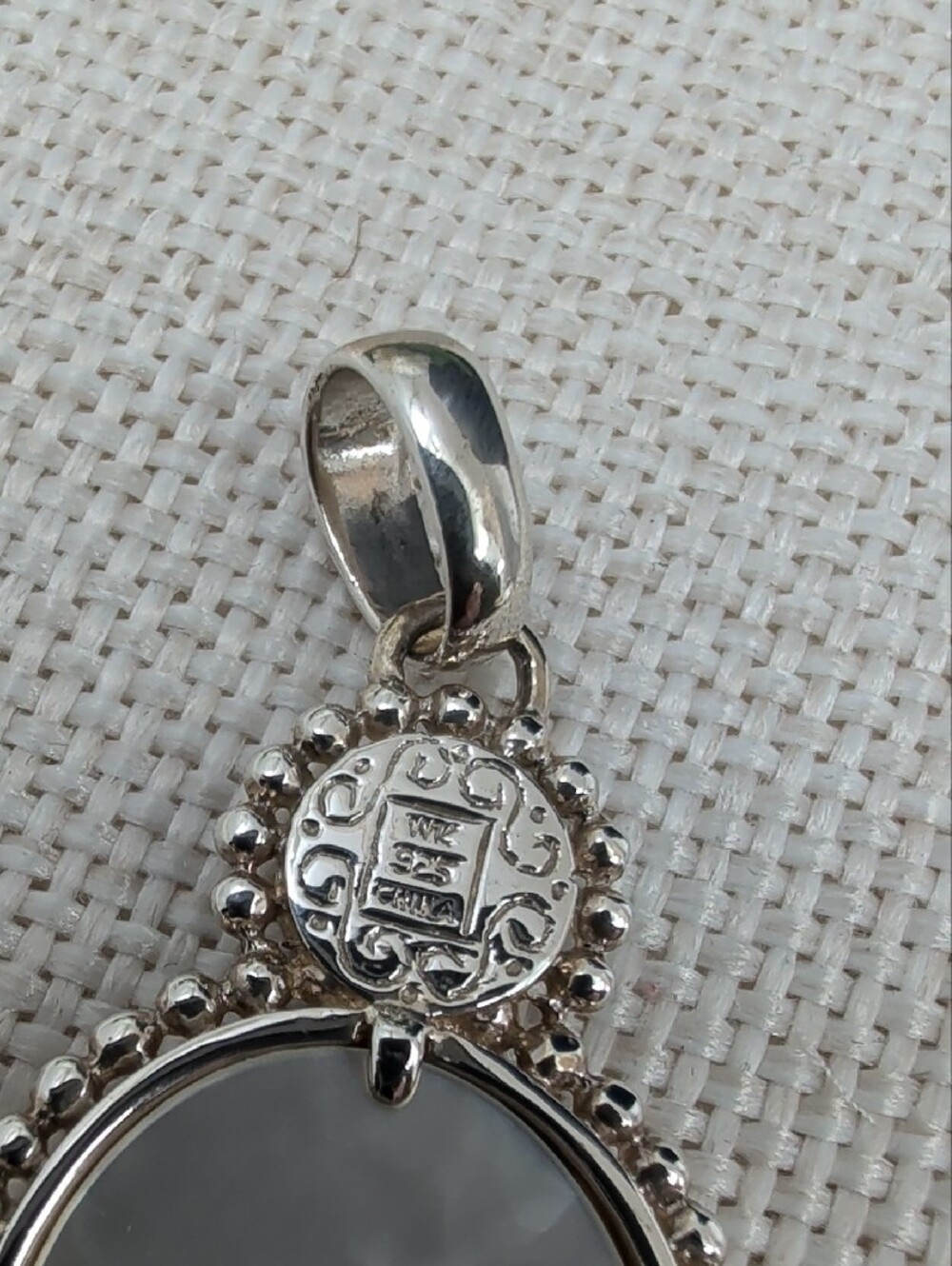 Vintage Whitney Kelly 925 Sterling Silver Mother of Pearl Amethyst Pendant - Picture 13 of 16